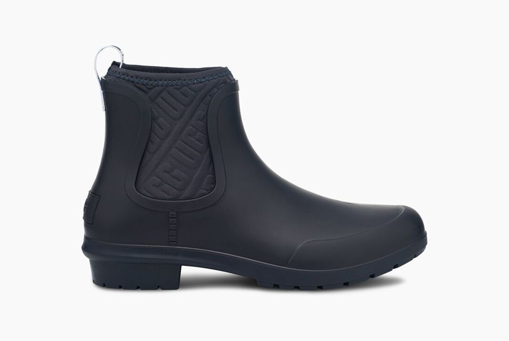 Ugg Rain Boot Womens - Ugg Chevonne Navy - 790NZTAOR